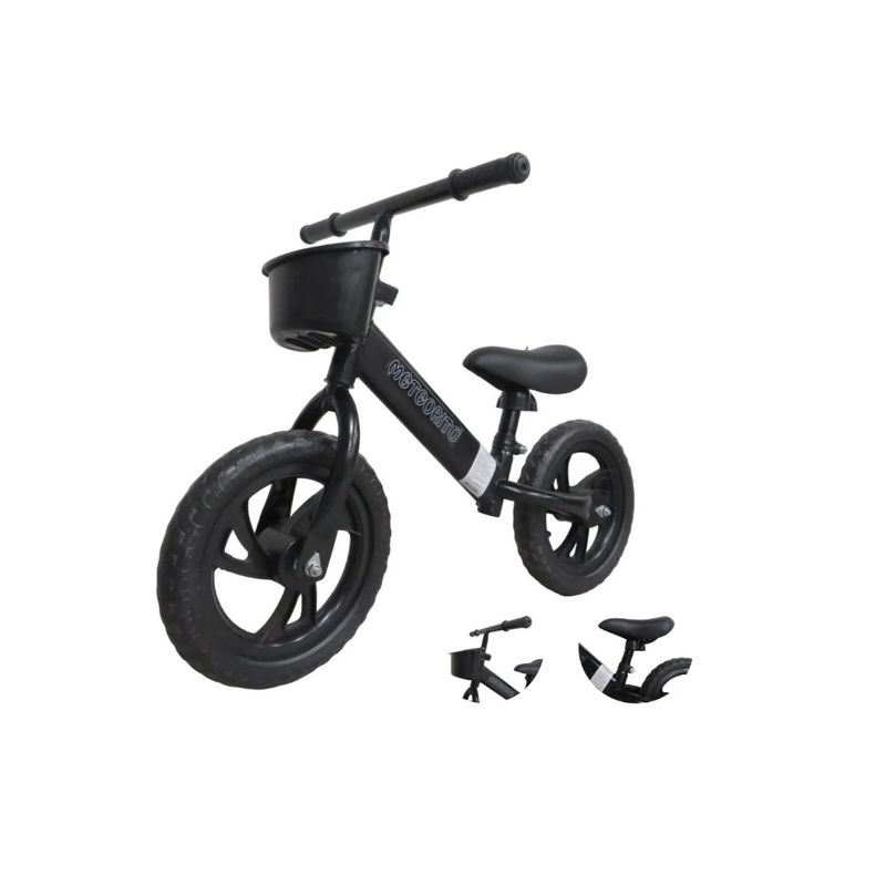 GENERICO - Bicicleta Equilibrio Para Niño Y Niña Aro 12 Negro