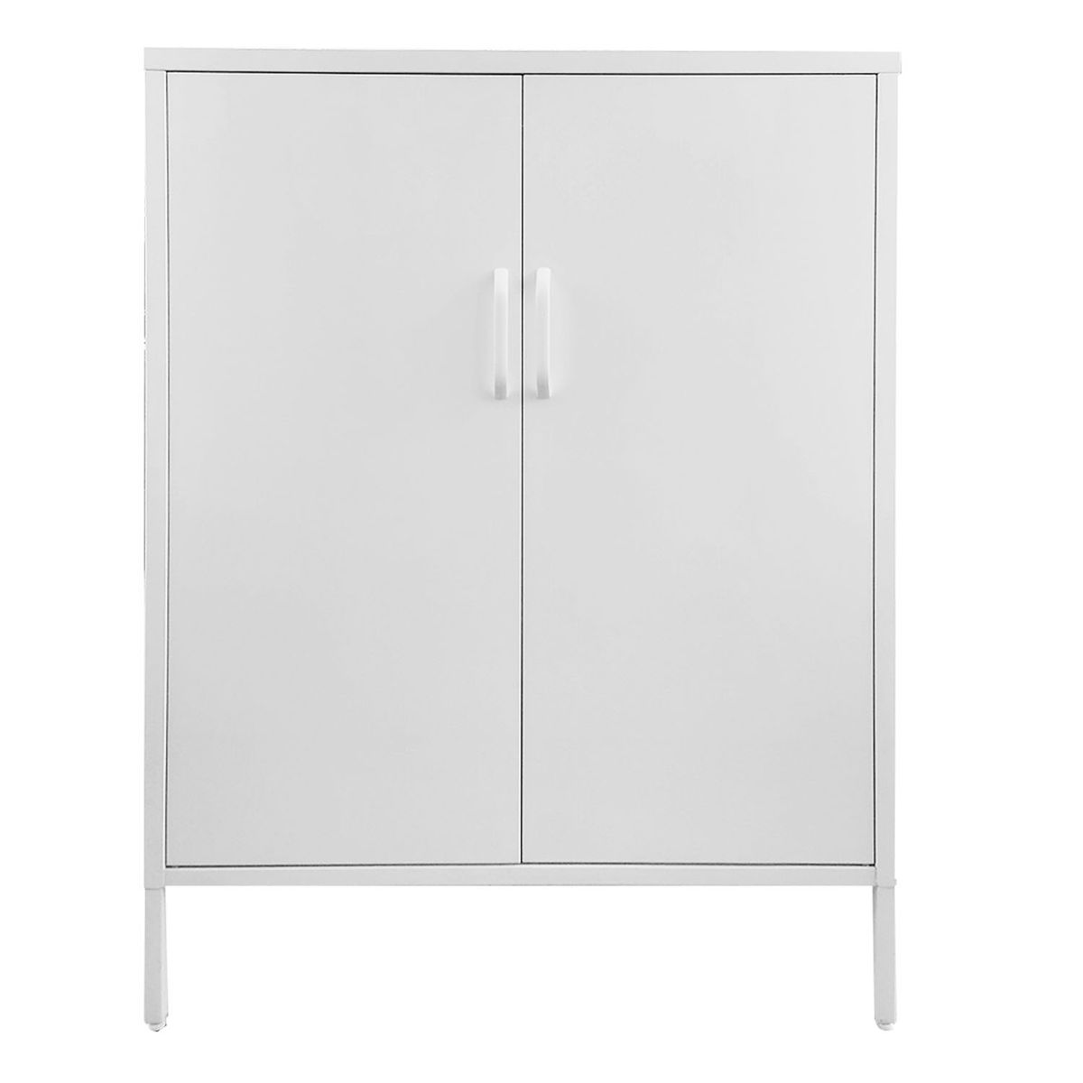 MOBITAT - Gabinete Metálico 2 Puertas con repisas color Blanco