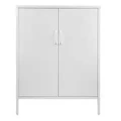 MOBITAT - Gabinete Metálico 2 Puertas con repisas color Blanco