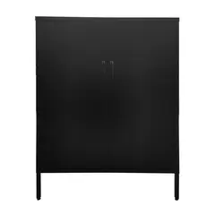 MOBITAT - Gabinete Metálico 2 Puertas con repisas color Negro