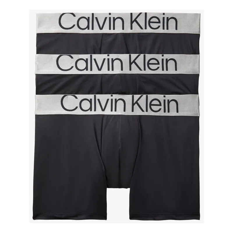 CALVIN KLEIN - Pack 3 Boxers Largos - Steel Micro Negro Calvin Klein