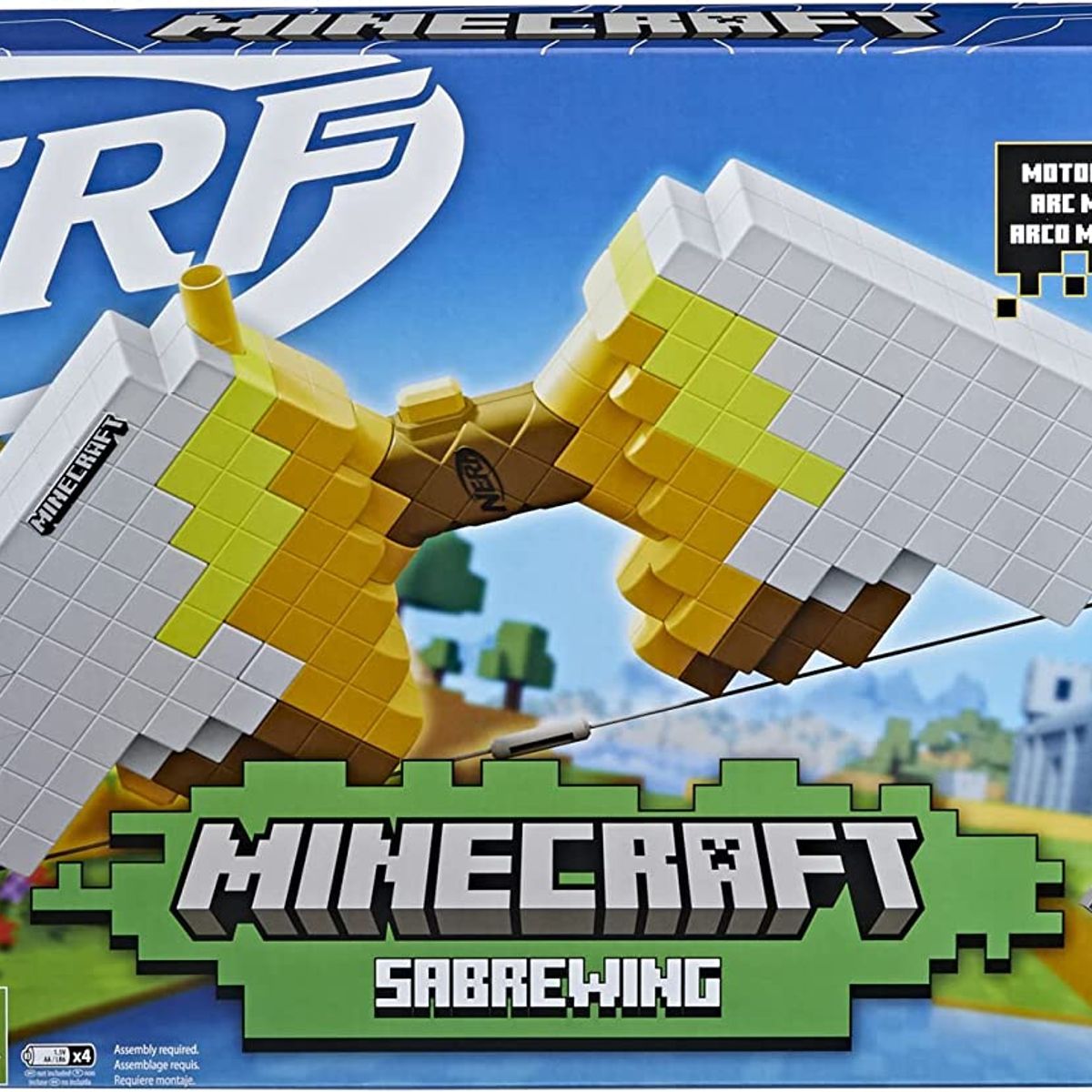 NERF - Lanzador Nerf Minecraft Sabrewing Arco Motorizado