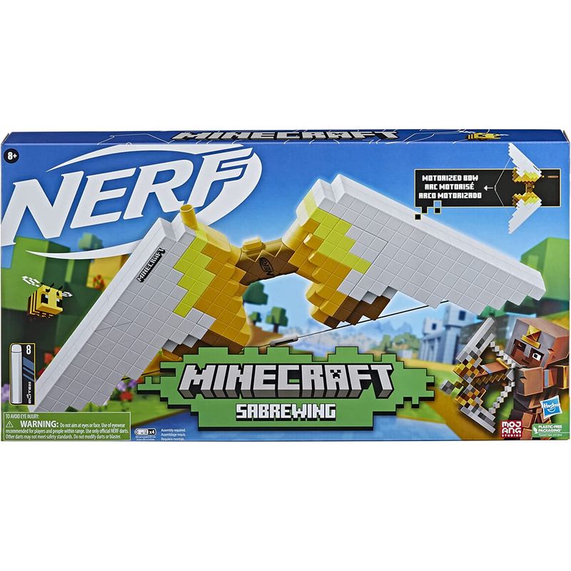 NERF - Lanzador Nerf Minecraft Sabrewing Arco Motorizado