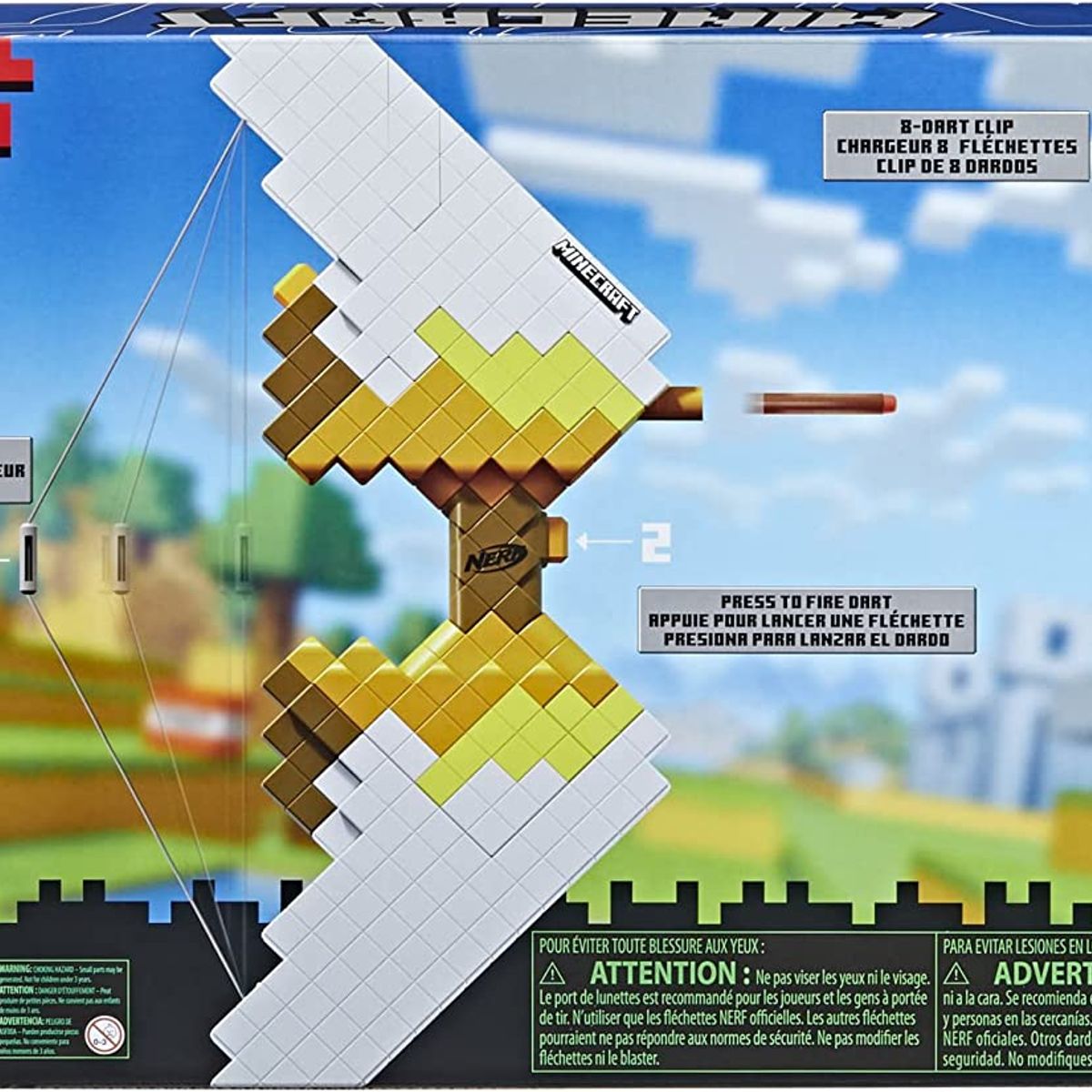 NERF - Lanzador Nerf Minecraft Sabrewing Arco Motorizado