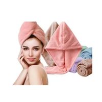 Gorro Turbante Lisa De Microfibra Ducha Toalla Para El Cabello