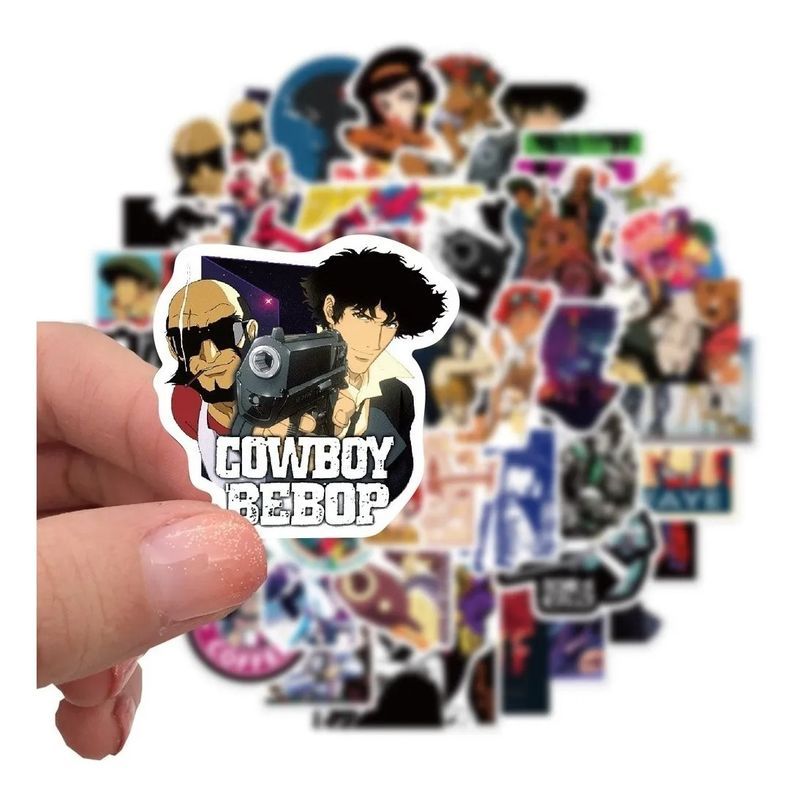 GARSIL - 50 Stickers De Cowboy Bebop - Etiquetas Autoadhesivas