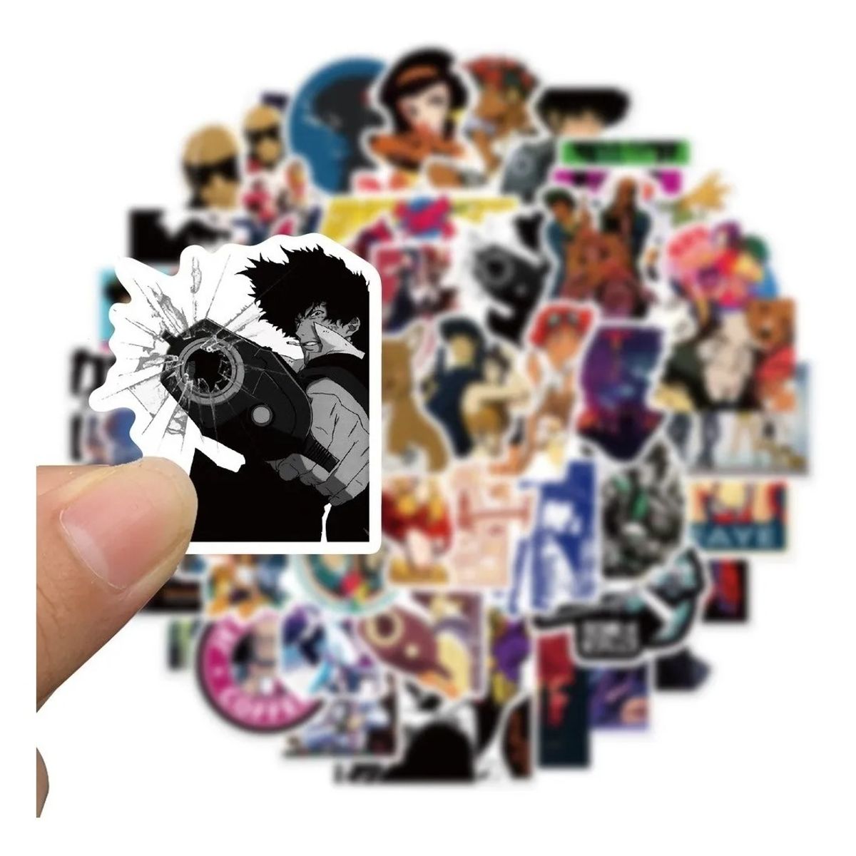 GARSIL - 50 Stickers De Cowboy Bebop - Etiquetas Autoadhesivas