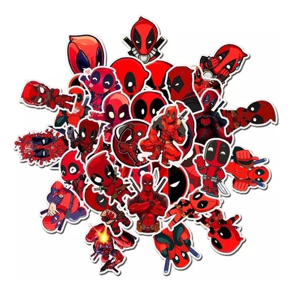 GARSIL - 50 Stickers De Deadpool - Etiquetas Autoadhesivas