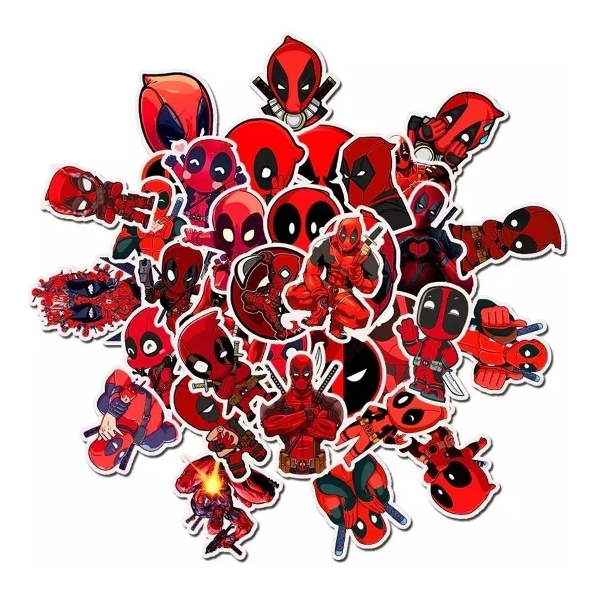 GARSIL - 50 Stickers De Deadpool - Etiquetas Autoadhesivas