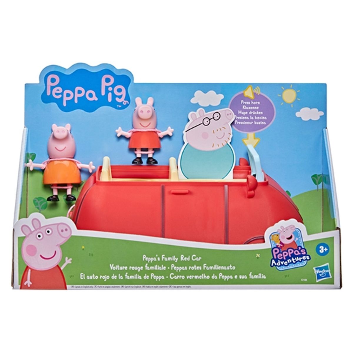 HASBRO - Peppa Pig Auto Rojo De La Familia - Con Sonidos