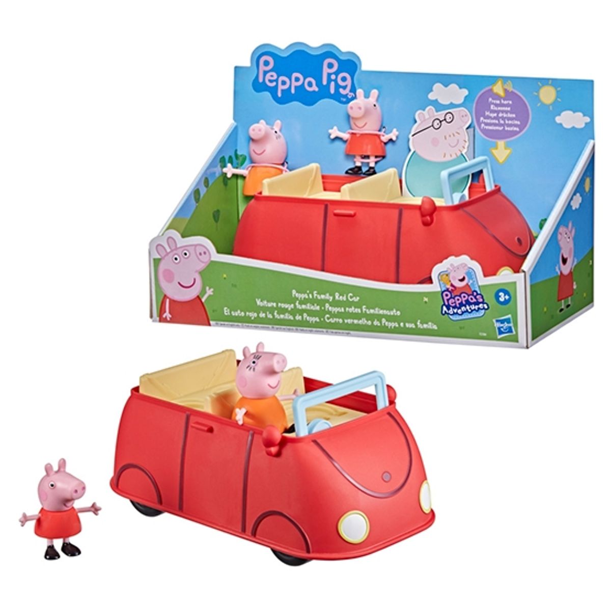 HASBRO - Peppa Pig Auto Rojo De La Familia - Con Sonidos