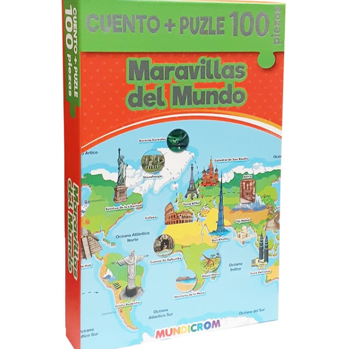 MUNDICROM - Cuento + Puzle 100 Pzas Maravillas del Mundo