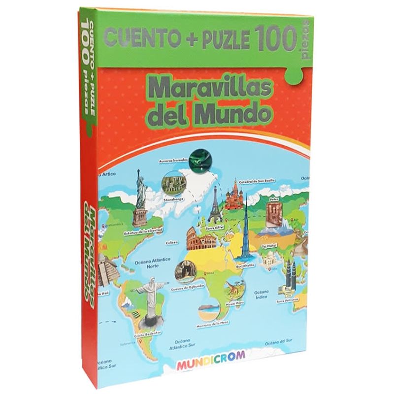 MUNDICROM - Cuento + Puzle 100 Pzas Maravillas del Mundo