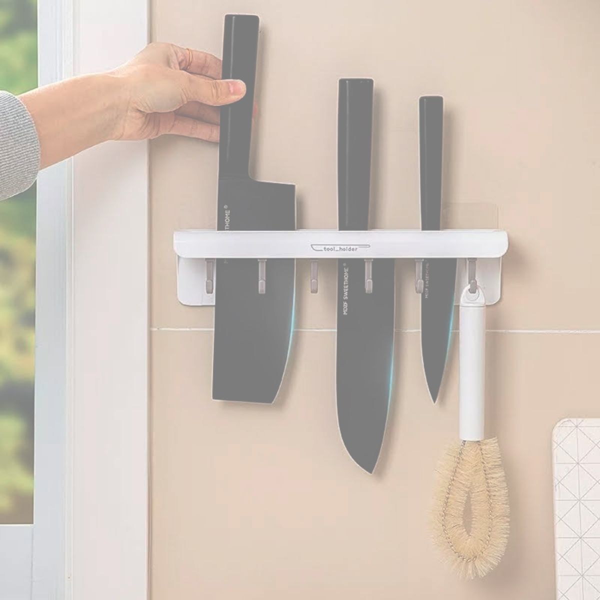 GENERICO - Soporte Organizador Rack Para Utensilios Cocina Cuchillos