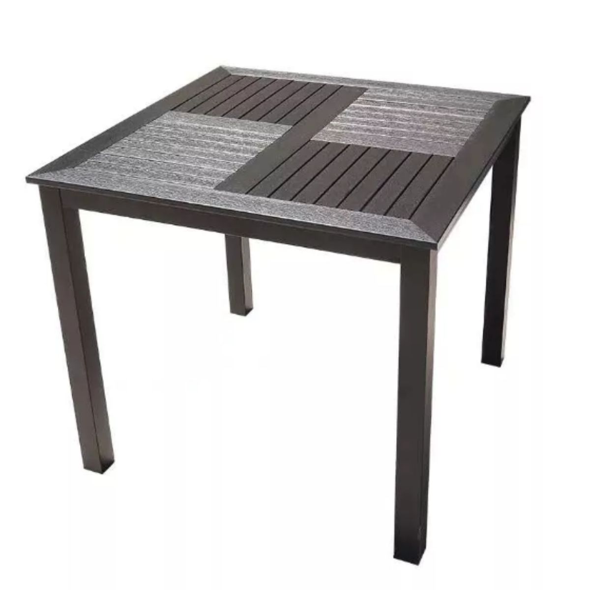 SM - Mesa de comedor Cuadrada Negra Terraza Hotel Mall casino exteriores.