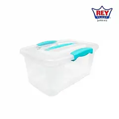 REYPLAST - Caja Organizadora Transparente Con Tapa Y Manilla 6 Lts.