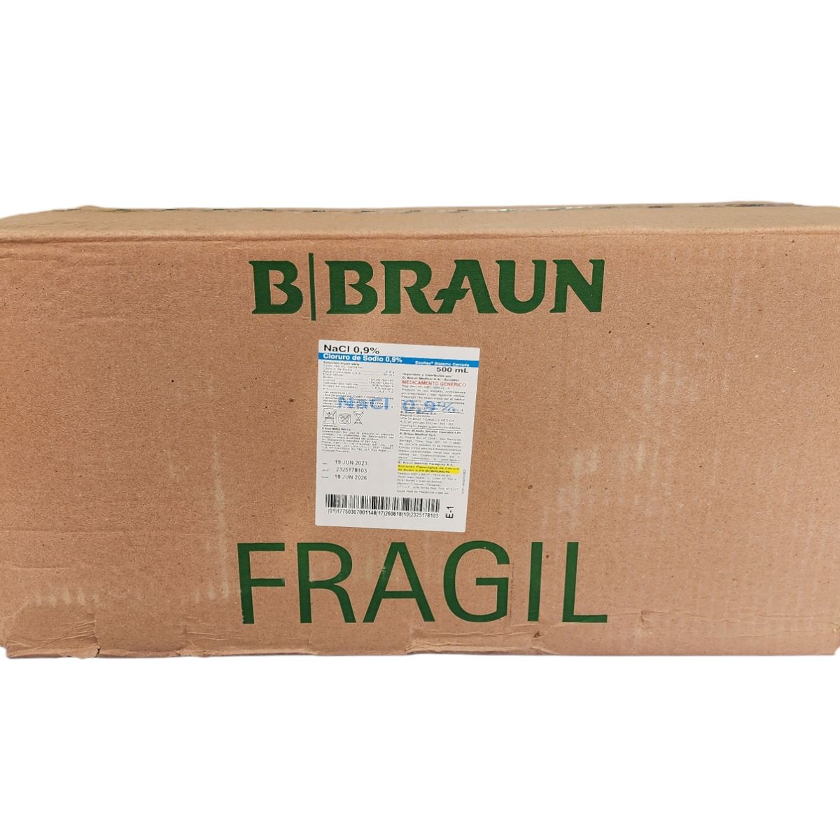BRAUN - SUERO FISIOLÓGICO 500ML 0,9% CAJA 24 UNIDADES BRAUN
