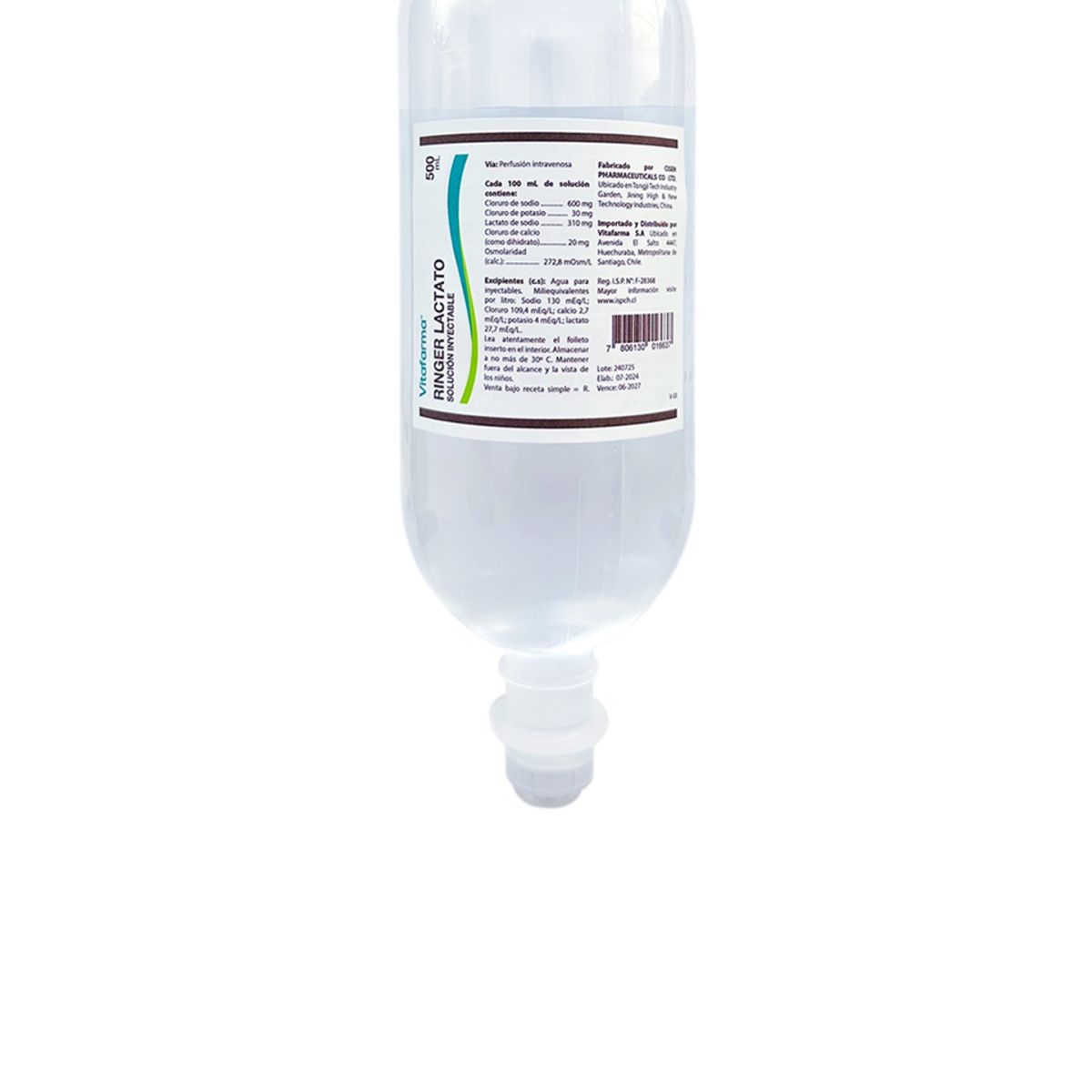 REUTTER - SUERO RINGER LACTATO 500ML VITAFARMA CAJA 30 UNIDADES