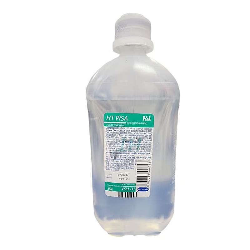 PISA - SUERO RINGER LACTATO 500ML CAJA 24 UNIDADES