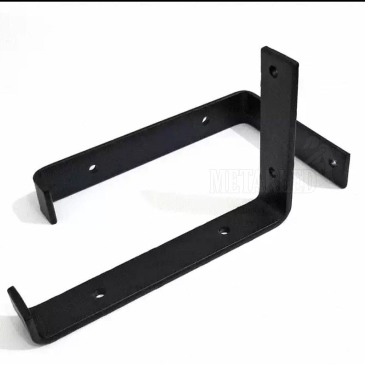 GENERICO - Escuadra industrial para repisa tipo J 20 cm (2 Unidades)