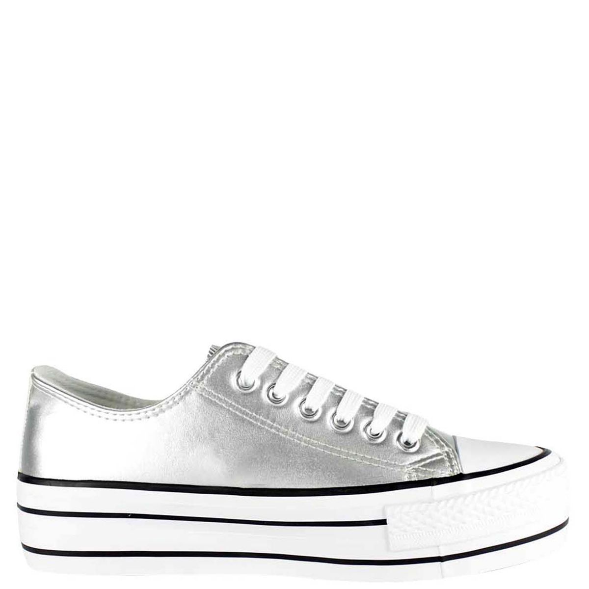 TAKONES - Zapatilla Atenas Plateada Takones