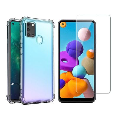 Generico Carcasa Para Samsung A21S Y Vidrio Templado