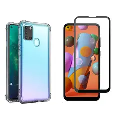 GENERICO - Carcasa Para Samsung A21S Y Lamina Vidrio Completa