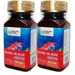 NATURAL FARM - Aceite De Krill Nf 2 Frascos 2x60 Capsula Blanda. Omega 3 Epa / Dha