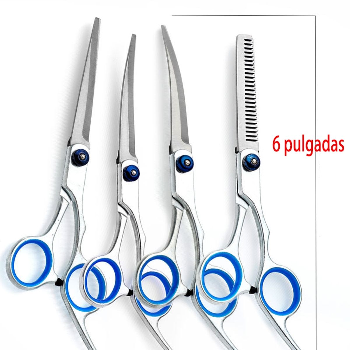 KUANGYE - Set De Tijeras Peluquería Canina Perros Corta Pelo 4 Tijeras