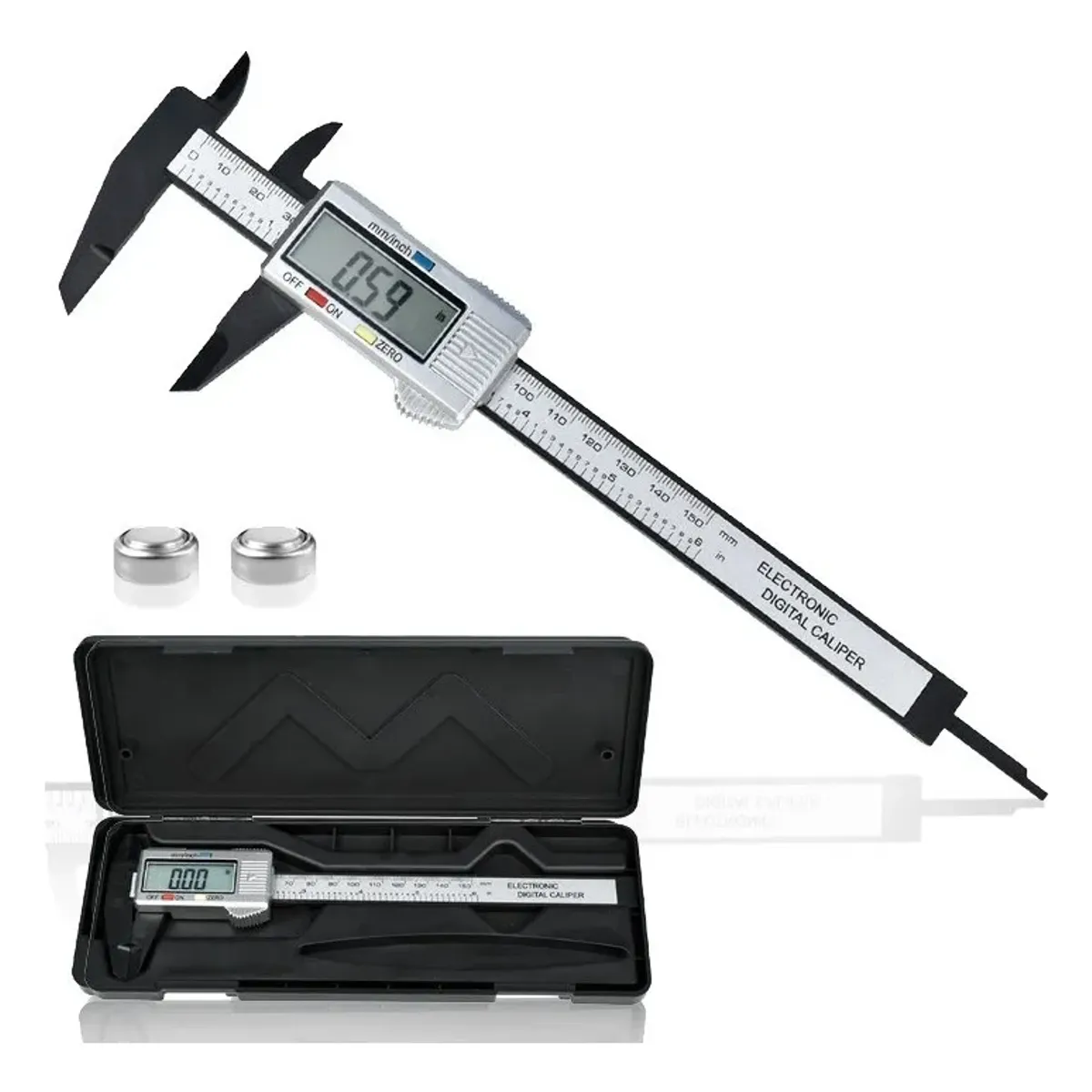AIZO - Pie De Metro Digital Profesional 0-150mm Con Estuche