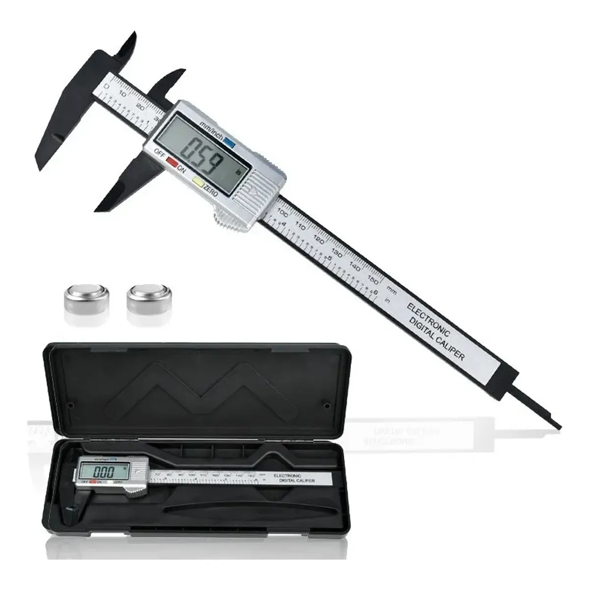 AIZO - Pie De Metro Digital Profesional 0-150mm Con Estuche