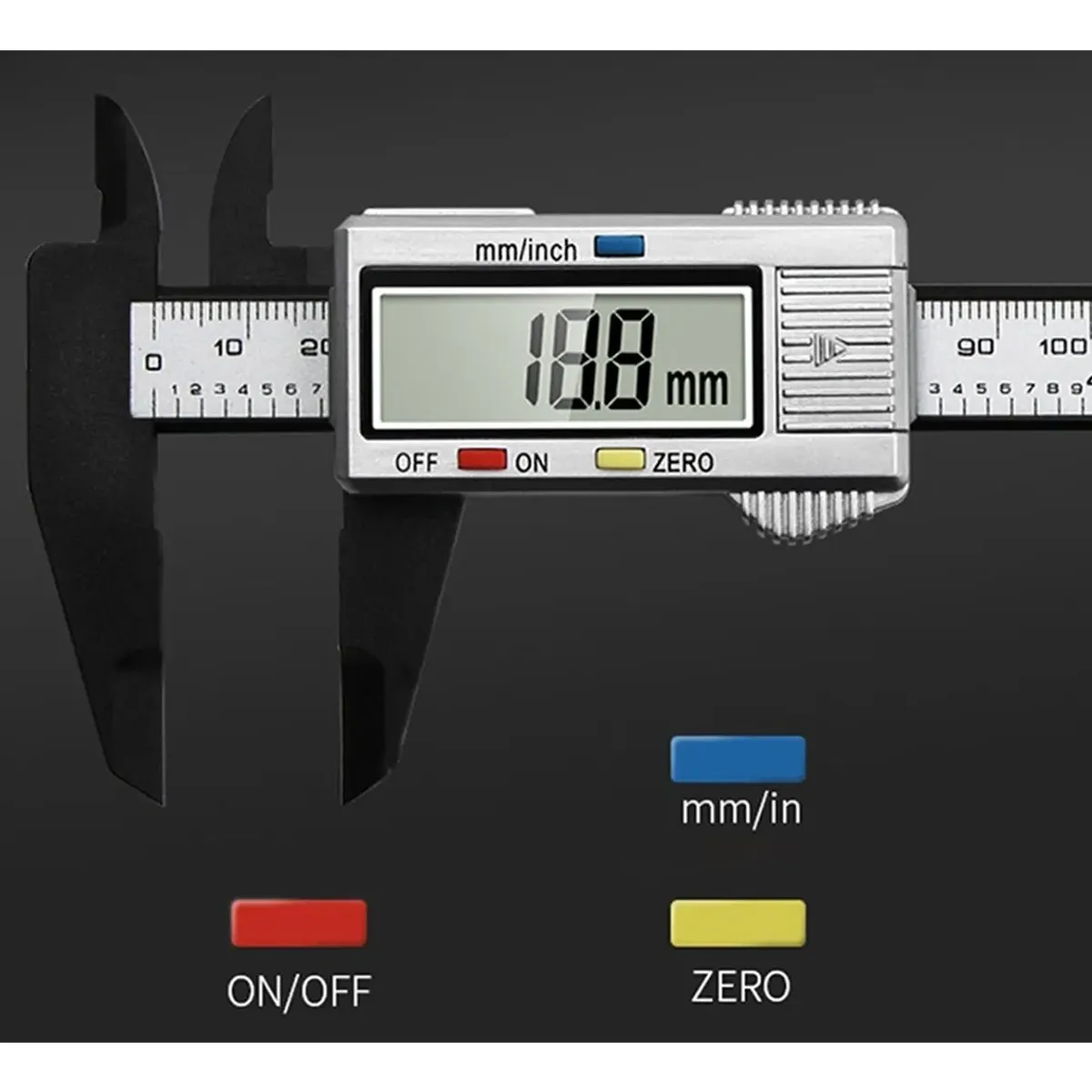 AIZO - Pie De Metro Digital Profesional 0-150mm Con Estuche