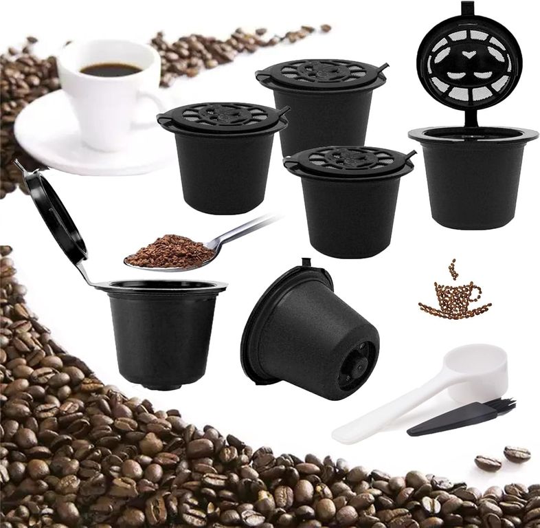 KUANGYE 6 Capsulas Reutilizables Para Nespresso Cafetera