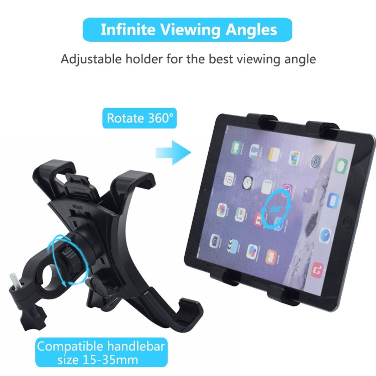KUANGYE - Soporte De Tablet iPad Atril De Micrófono Bicicleta