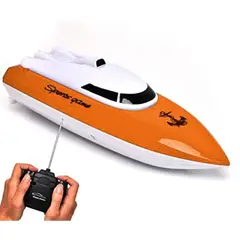 GENERICO - Lancha Control Remoto 2,4 Ghz batería recargable, Naranja