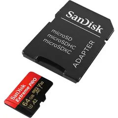 SANDISK - Micro Sd Extreme Pro 64Gb 200MS Lectura Adaptador