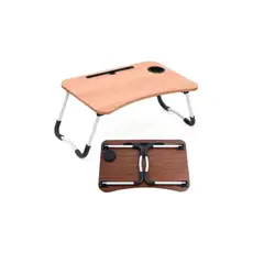 GENERICO - Mesa Notebook Cama Portavaso Madera Cafe