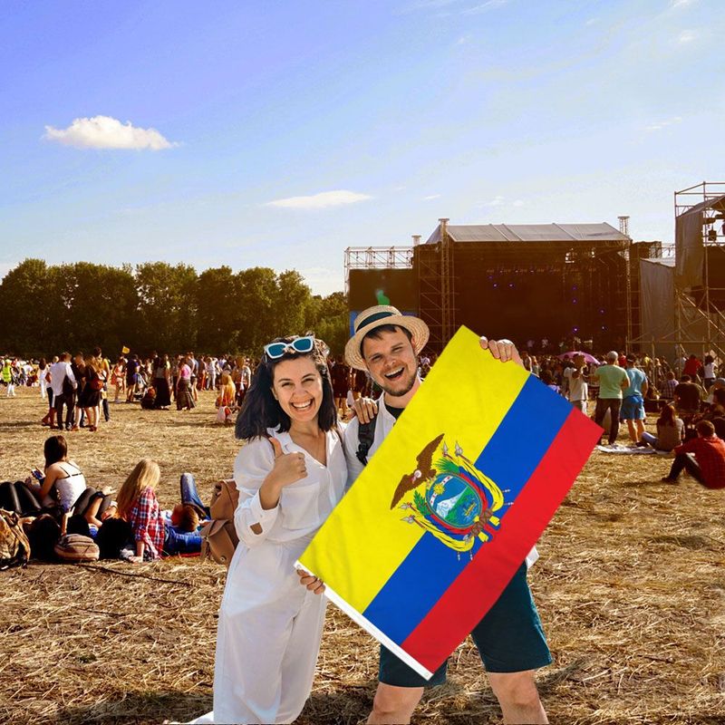 GENERICO - Bandera de Ecuador de 150cm x 90cm
