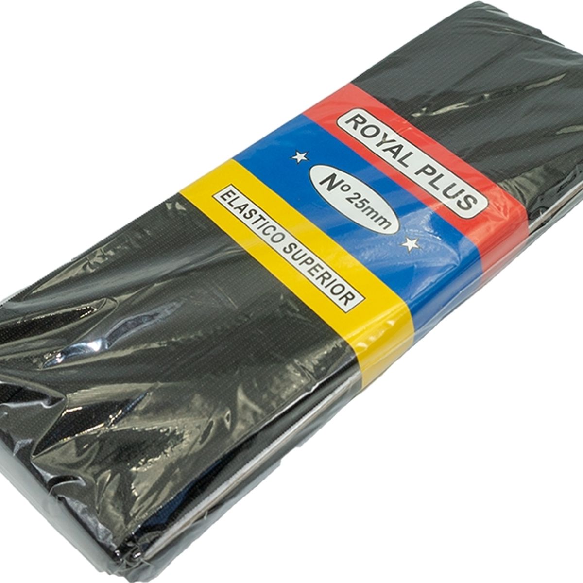 GENERICO - Elástico Negro 25mm de ancho, pieza de 10 mts