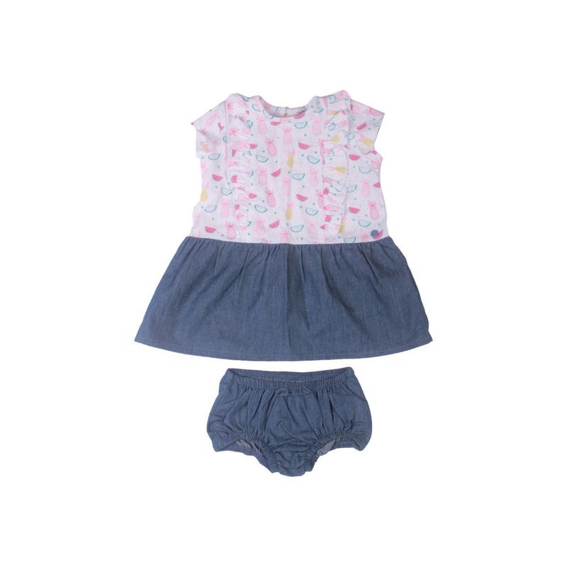 PILLIN - Vestido Bebe Niña Azul Pillin - Azul