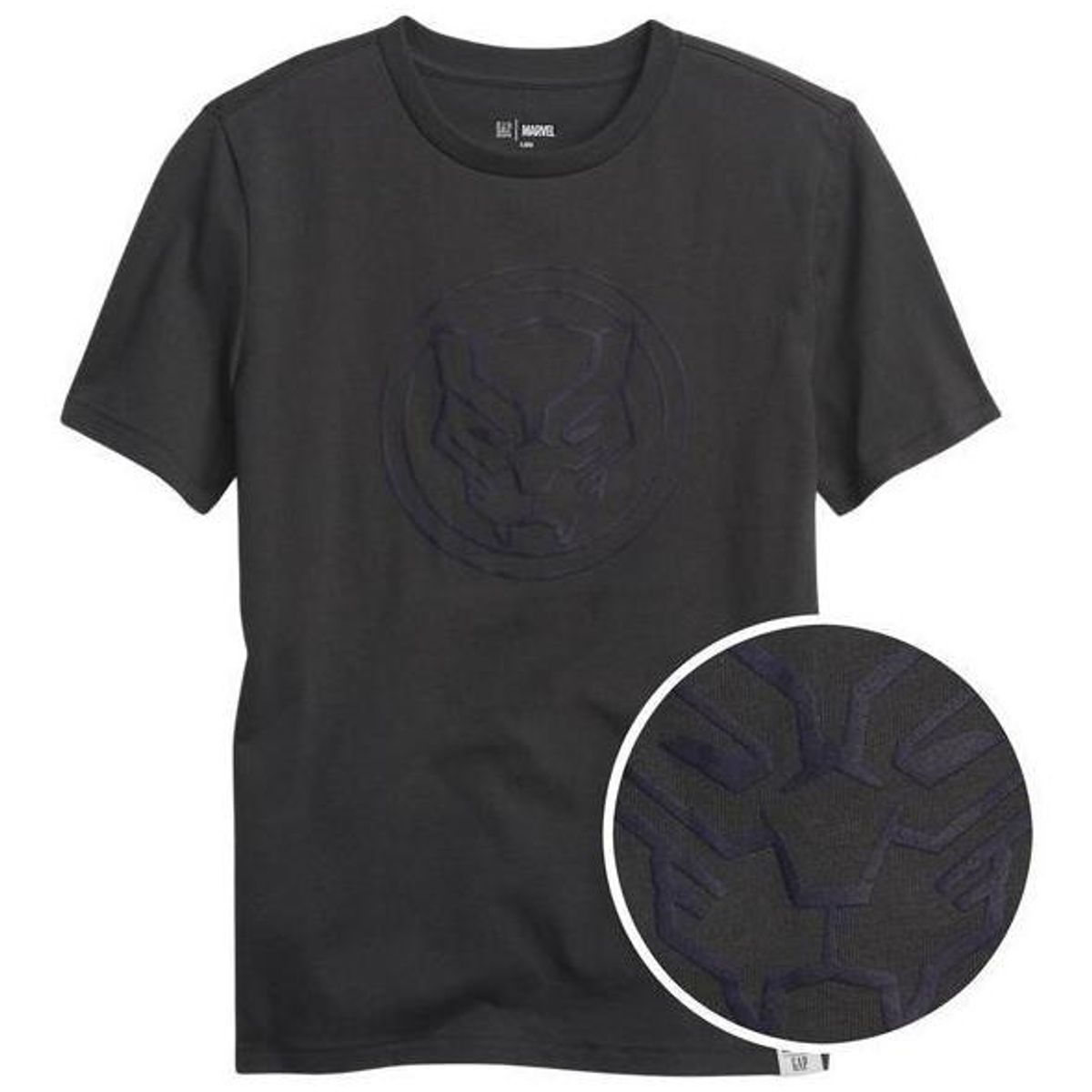 GAP - Polera Niño Gap Grafica Algodón Organico Negro