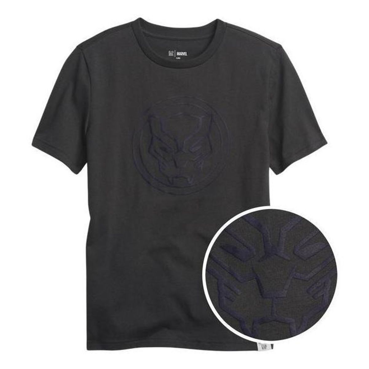 GAP - Polera Niño Gap Grafica Algodón Organico Negro