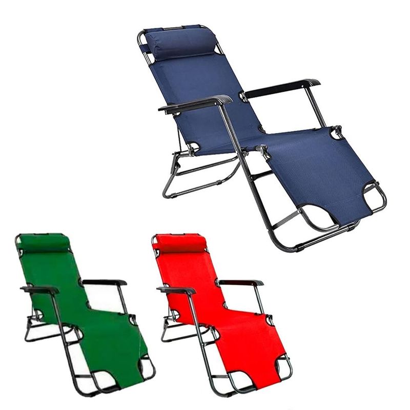 DETODOYMAS - Silla Reposera Plegable Playa Camping Terraza - 2 Posiciones DETODOYMAS
