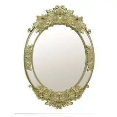 VGO - Espejo Ovalado Antique Dorado 66X49 Cm Ep25026C Unc