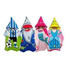 GENERICO - Toalla De Baño Playa Nadar Capucha Niños Diseños Jugador de Futbol