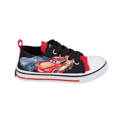 DISNEY - Zapatilla Lona Baja Infantil CARS Negro