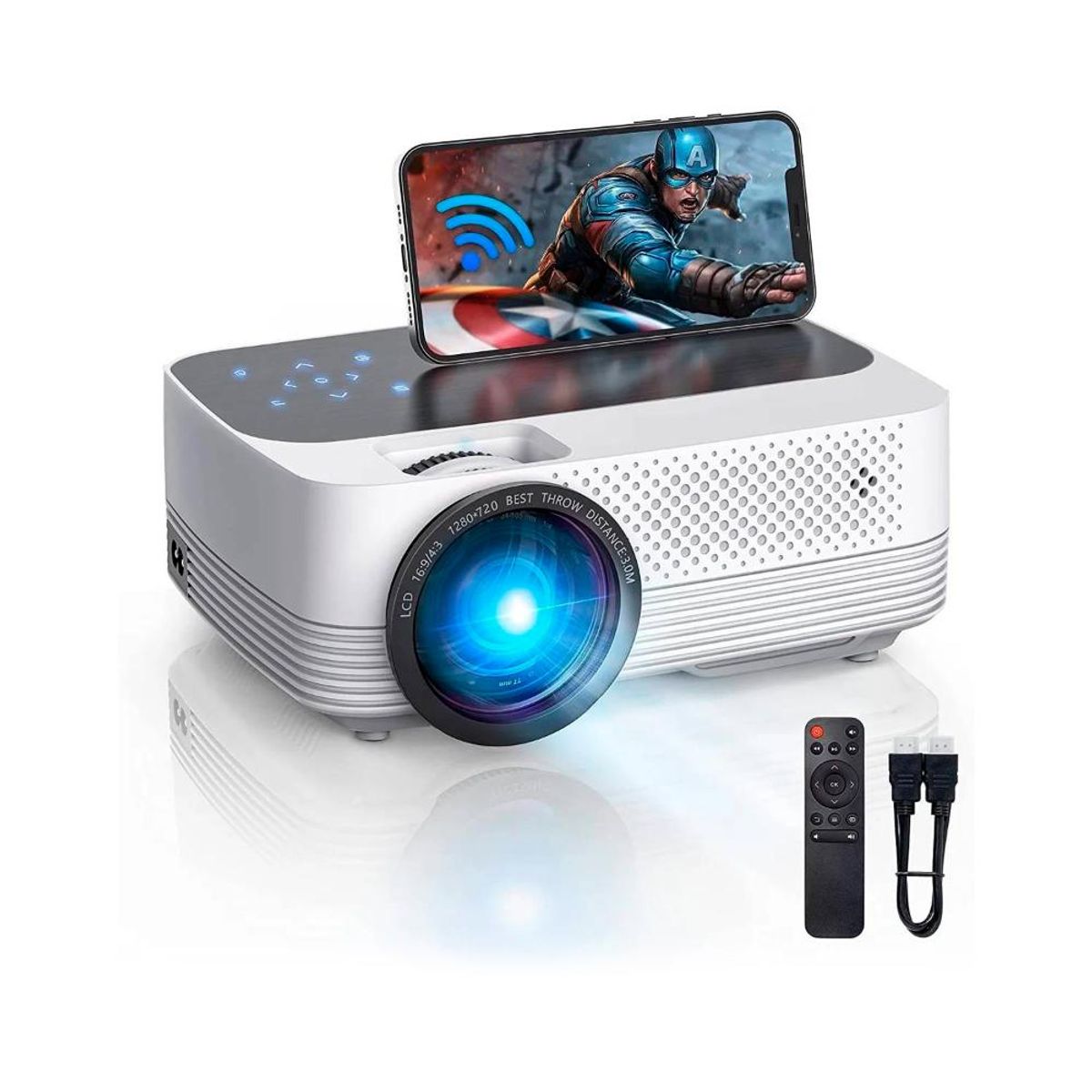 DETODOYMAS - Proyector Led Miracast 1280p Wifi Tactil 5.000 Lumenes B01 DETODOYMAS