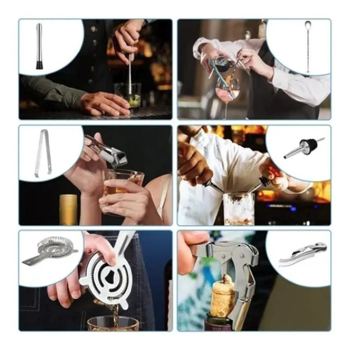 DETODOYMAS - Juego De Cócteles Para Bar Pub 24 Piezas DETODOYMAS