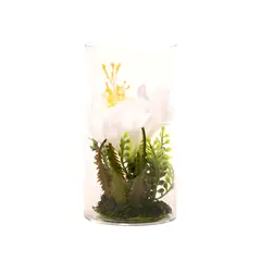 GENERICO - Florero adorno de cristal 15 cm Eléboro blanco