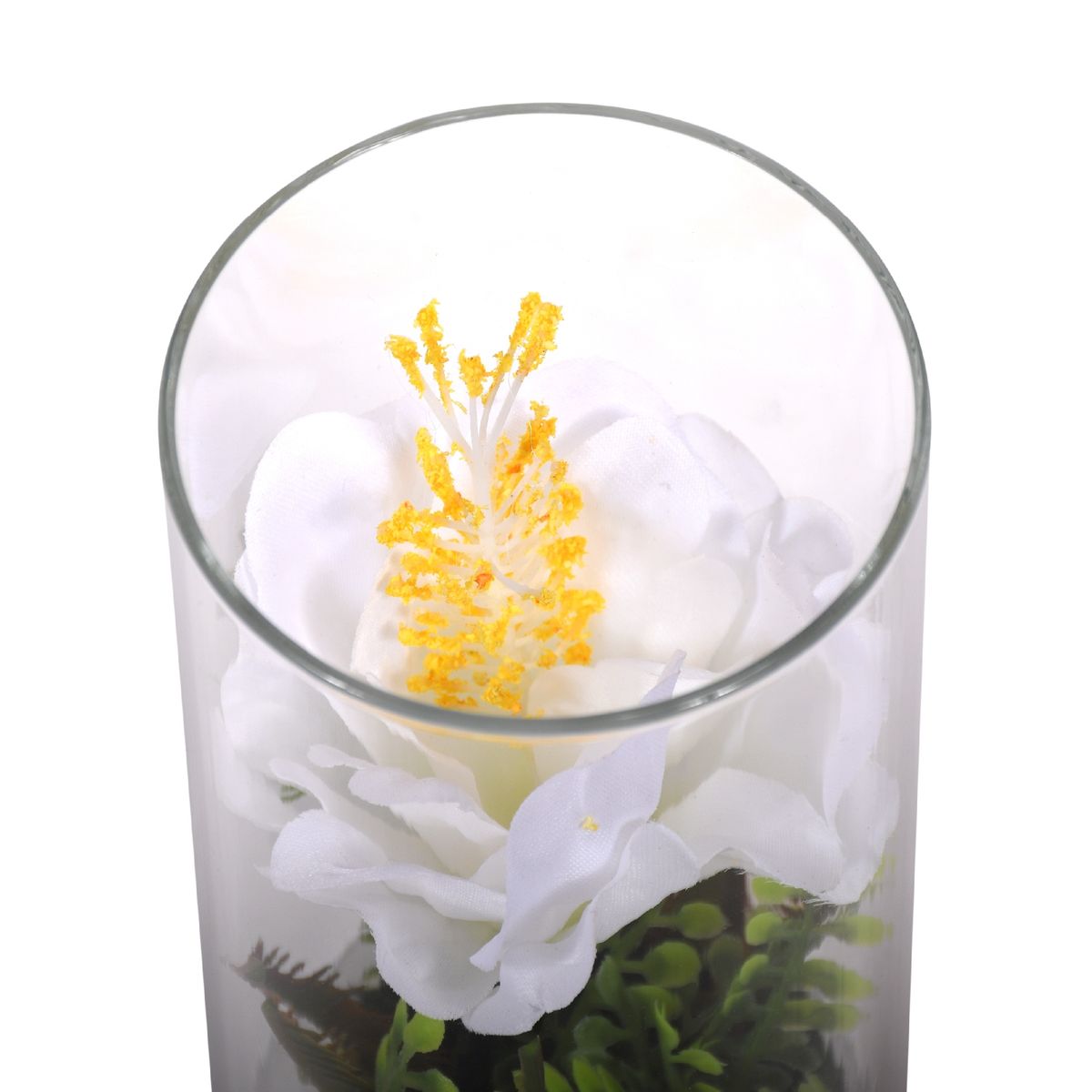 GENERICO - Florero adorno de cristal 15 cm Eléboro blanco